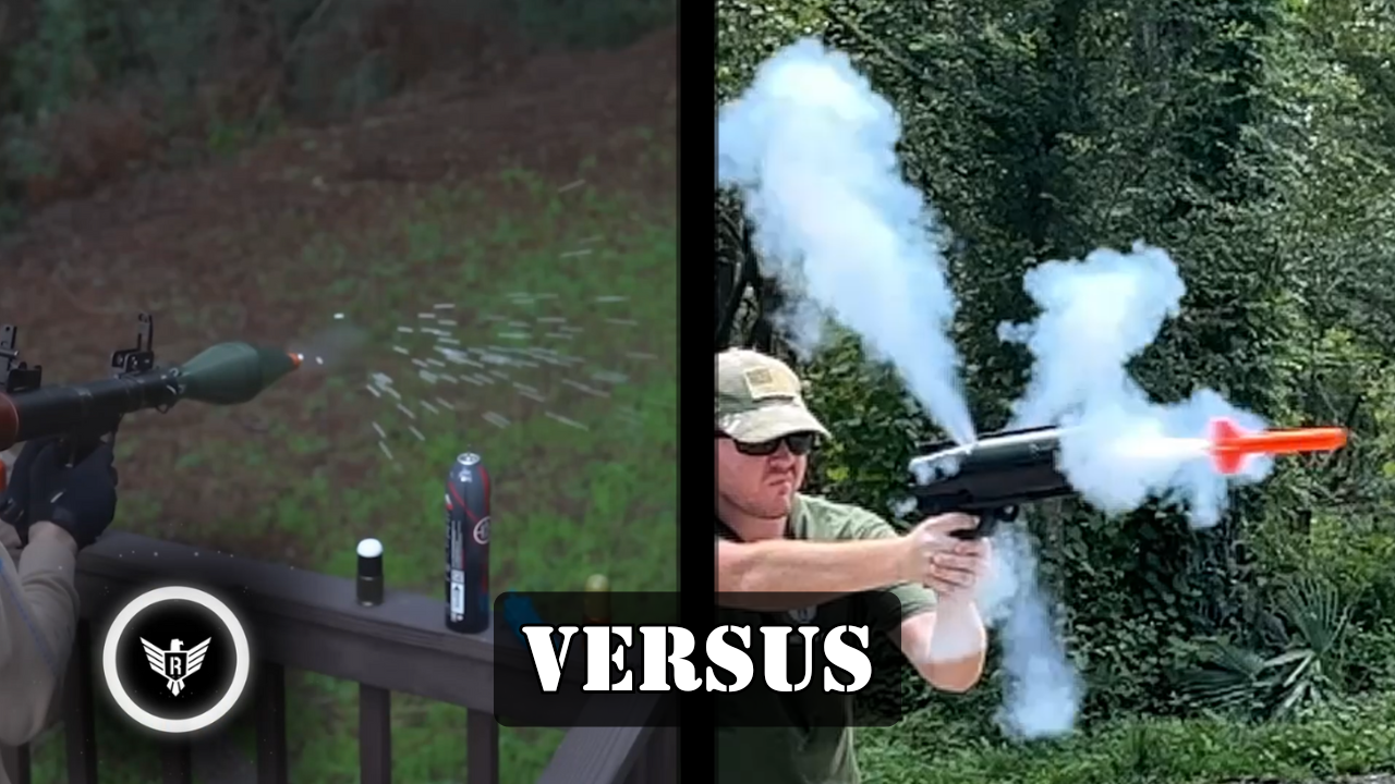 Load video: Discussion of grenade vs rocket launchers in the airsoft industry. There&#39;s no true rocket launcher, other than the R27 Lightning from Rockets N Rec.